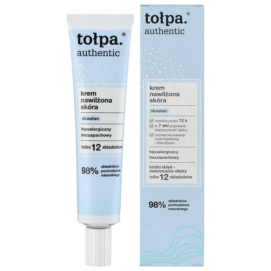 Tolpa Authentic, crème hydratante pour la peau, squalane, 40 ml