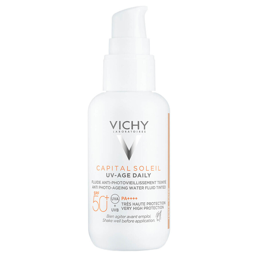 Vichy Capital Soleil UV-Age Daily, fluide colorant anti-photo-âge, SPF 50+, 40 ml 