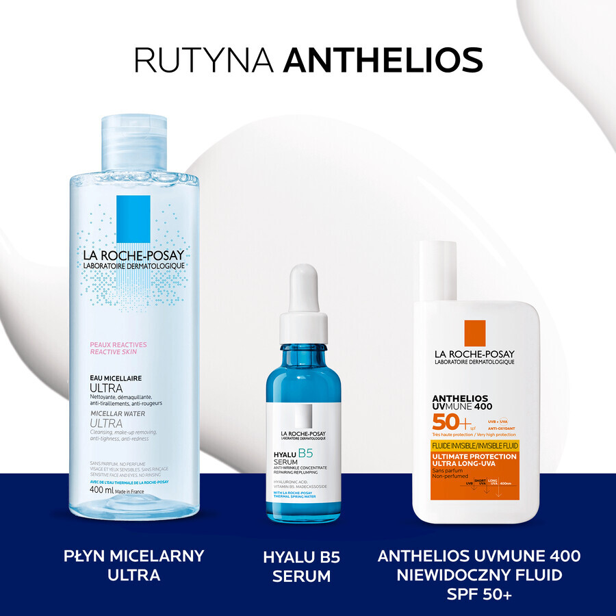 La Roche-Posay Anthelios UVMune 400, fluide protecteur invisible, SPF 50+, 50 ml