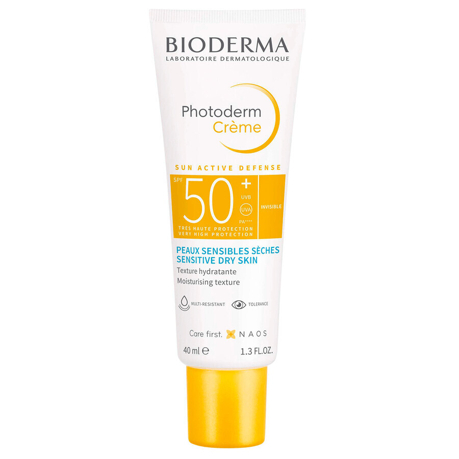 Bioderma Photoderm Creme, crema facial protectora, piel seca, SPF 50+, 40 ml