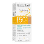 Bioderma Photoderm Nude Touch, fond de teint minéral à effet nude, teinte foncée, SPF 50+, 40 ml