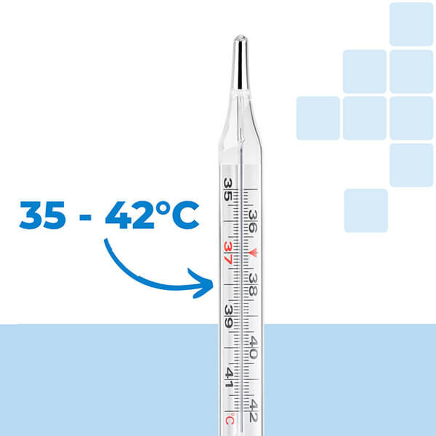 Haxe, glass thermometer, without mercury