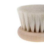 Bocioland, brosse à cheveux en bois, en poils de chèvre naturels, ronde, 1 pièce