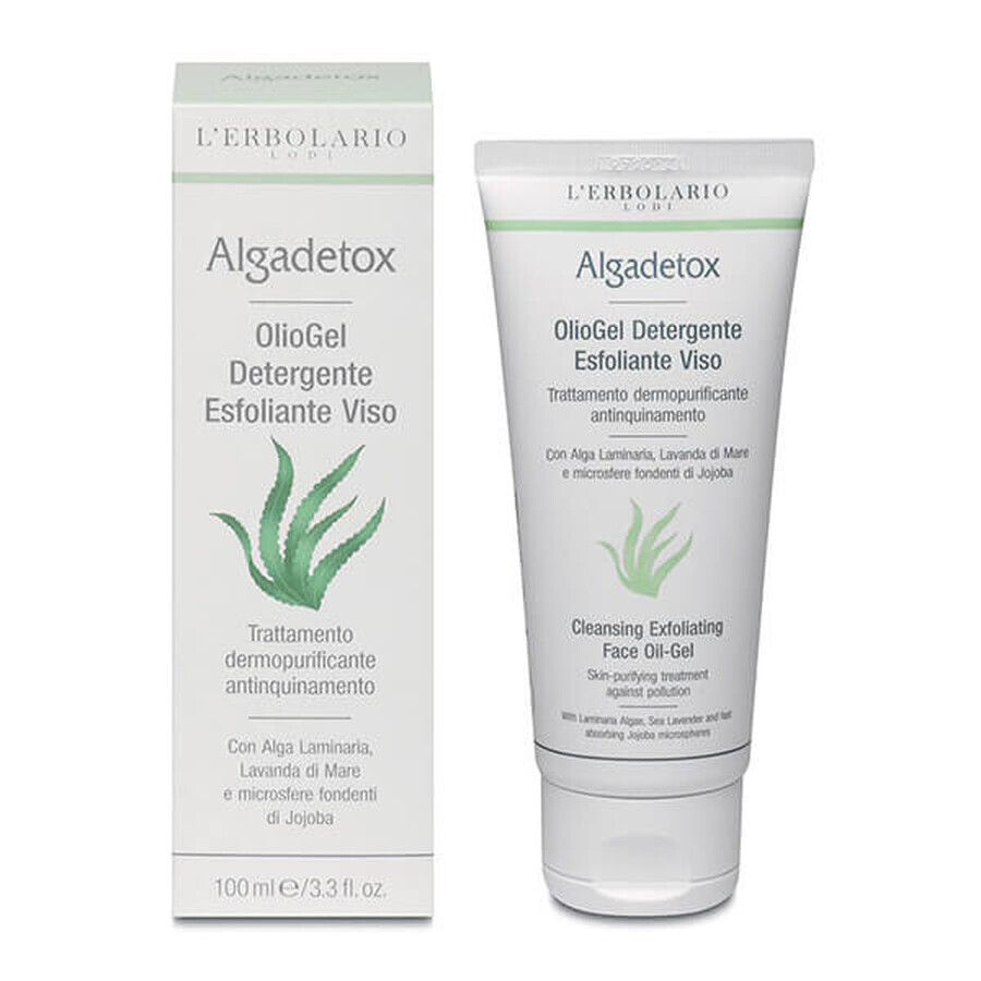 L'Erbolario Algadetox, huile exfoliante dans un gel nettoyant pour le visage, 100 ml