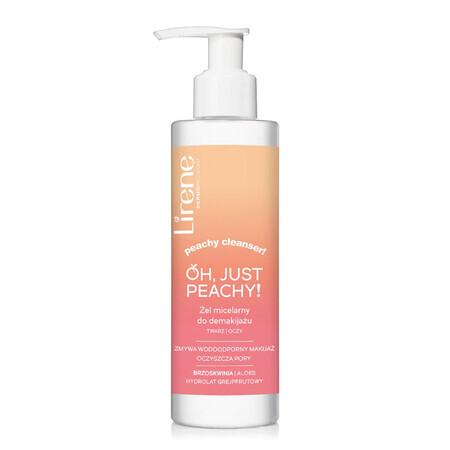 Lirene Oh Just Peachy, micellar gel for face and eye makeup removal, 145 ml