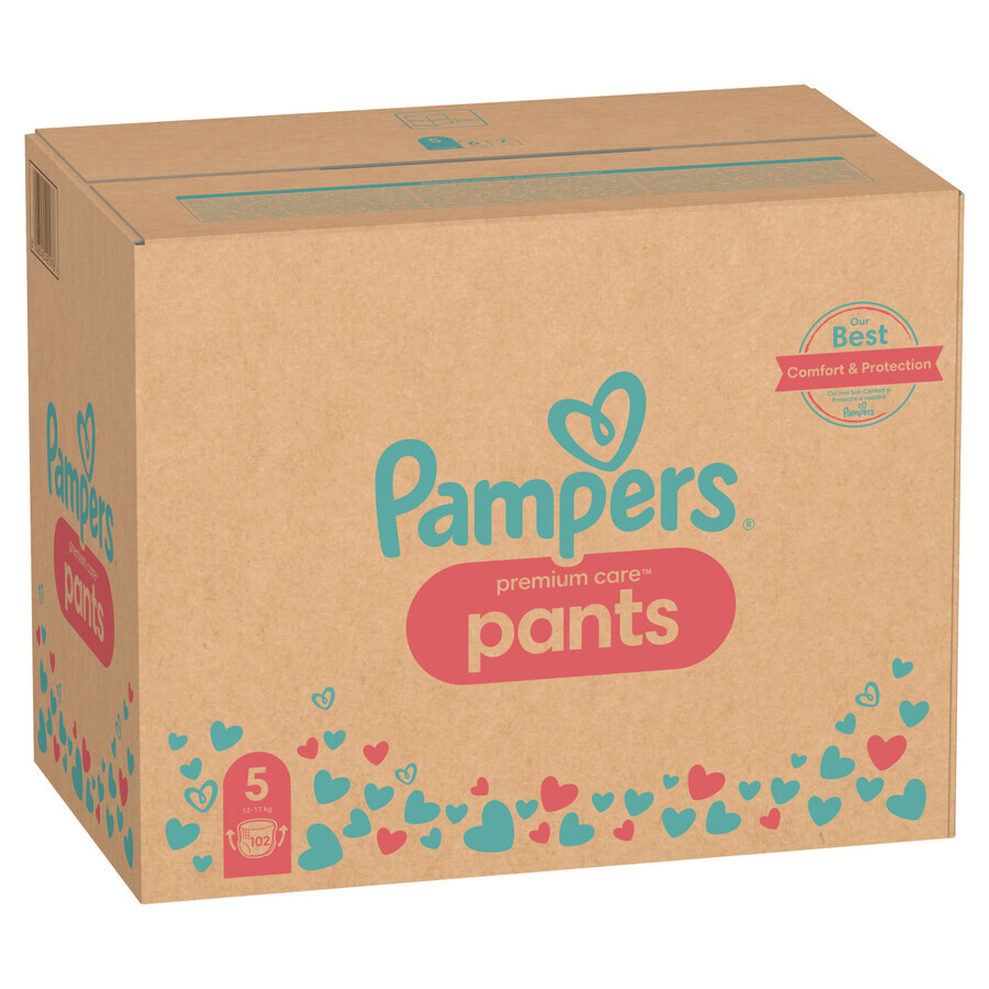 Pampers Premium Care Pants, Windeln, Größe 5, 12-17 kg, 102 Stück