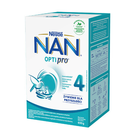 Nestle NAN Optipro 4, Latte artificiale Junior per bambini di età superiore ai 2 anni, 650 g