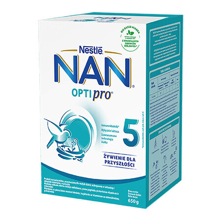 Nestlé NAN Optipro 5, lait maternisé pour enfants de plus de 2,5 ans, 650 g