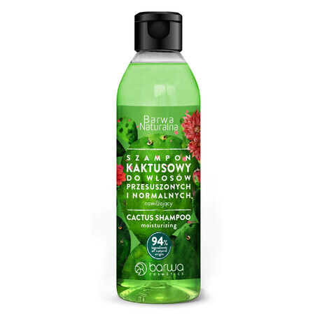 Barwa Natural, shampooing au cactus pour cheveux secs et normaux, hydratant, 300 ml