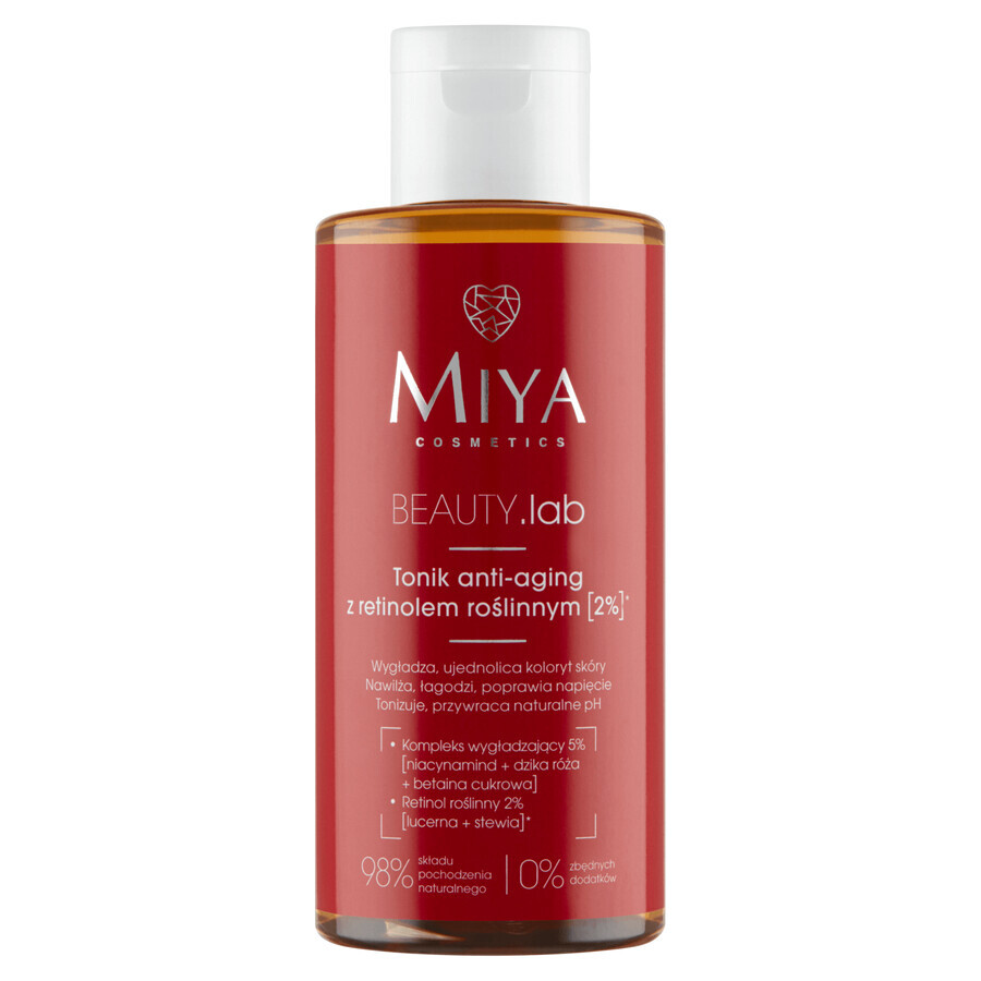 Miya BEAUTY.lab, tonico anti-età con retinolo vegetale 2%, 150 ml