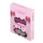 Vitammy Splash, puntas de cepillo de dientes sónicas para niños, rosáceo, a partir de 8 años, 4 piezas