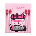 Vitammy Splash, puntas de cepillo de dientes sónicas para niños, rosáceo, a partir de 8 años, 4 piezas