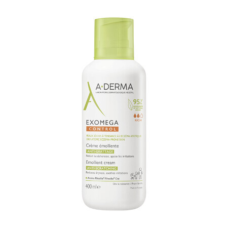 A-Derma Exomega Control, emollient cream, dry and atopic prone skin, from day 1, 400 ml