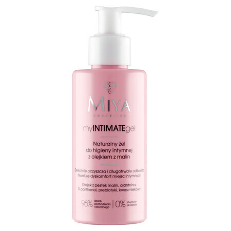 Miya myINTIMATEgel, gel naturel d'hygiène intime à l'huile de framboise, 140 ml