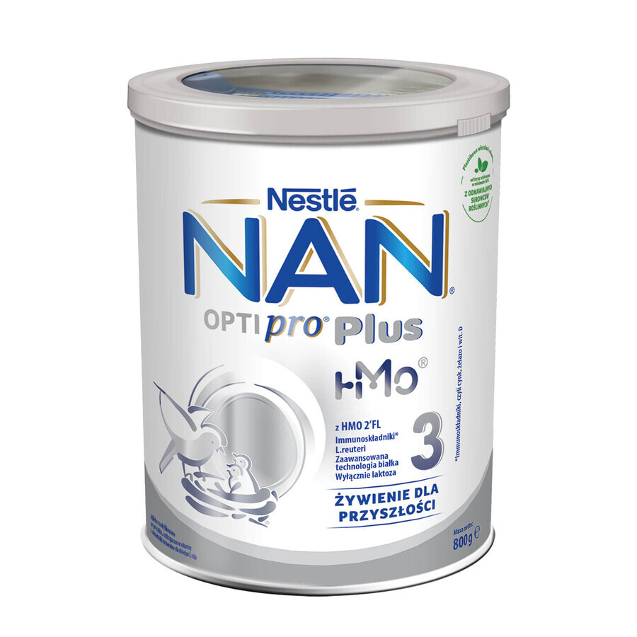 Nestlé NAN Optipro Plus 3 HM-O, lait modifié pour enfants de plus de 1 an, 800 g