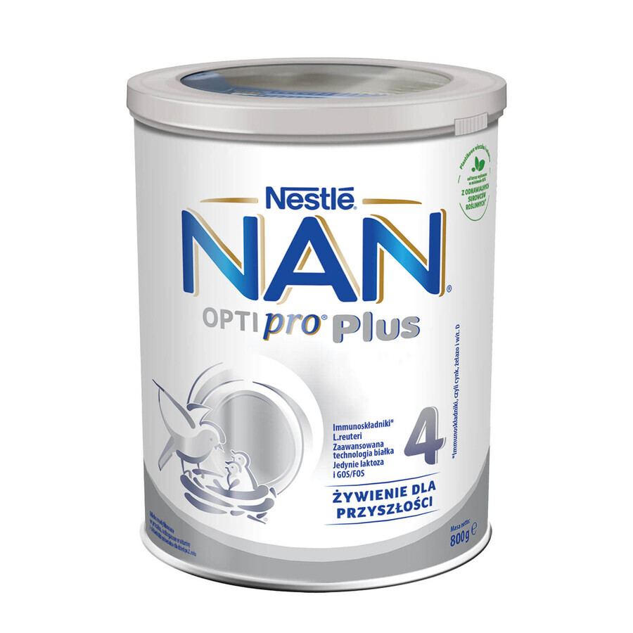 Nestle NAN Optipro Plus 4, modifizierte Milch für Kinder ab 2 Jahren, 800 g