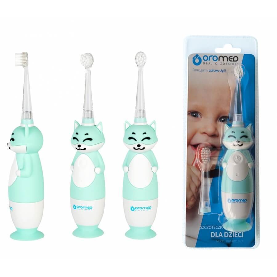 Oromed Oro-Kids, brosse à dents sonique pour enfants, bleue, 0-3 ans, 1 pièce