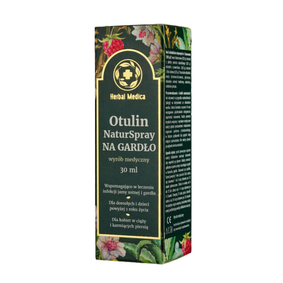 Herbal Medica Otulin NaturSpray pour la gorge, pour adultes et enfants à partir de 1 an, 30 ml