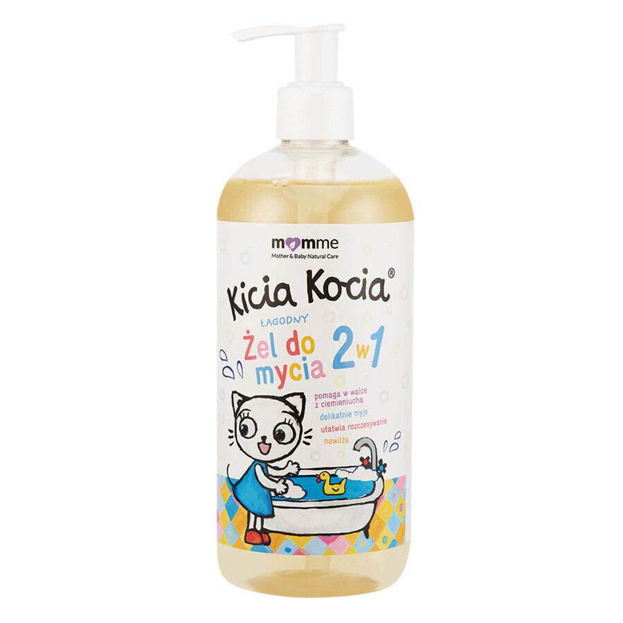 Momme Kitten, delicate washing gel 2 in 1, from the first day of life, 500 ml