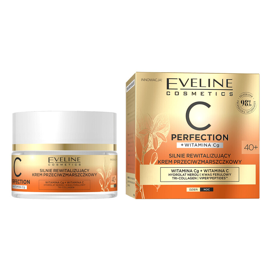 Eveline Cosmetics C-Perfection 40+, revitalizing anti-wrinkle face cream, day and night, 50 ml