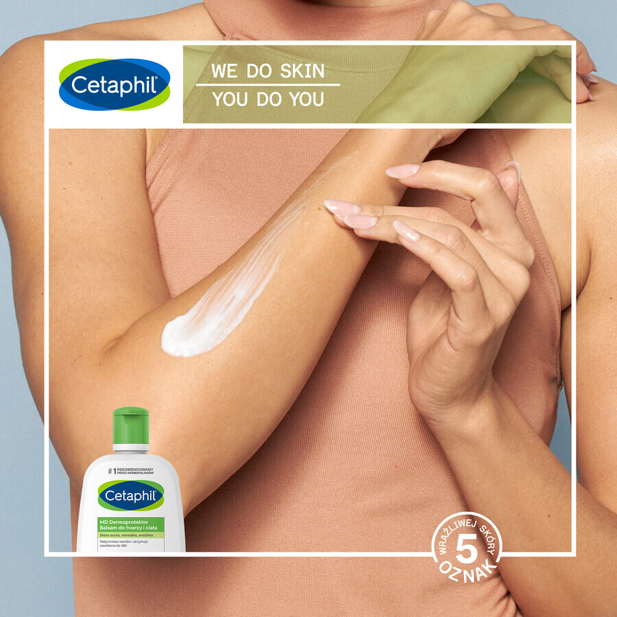 Cetaphil MD Dermoprotektor, bálsamo hidratante para rostro y cuerpo, piel seca y sensible, 250 ml