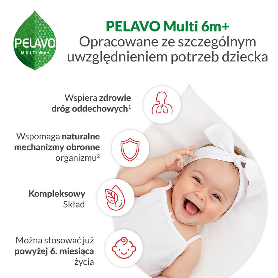 Pelavo Multi 6m+, gouttes pour bébés et enfants de plus de 6 mois, 20 ml 