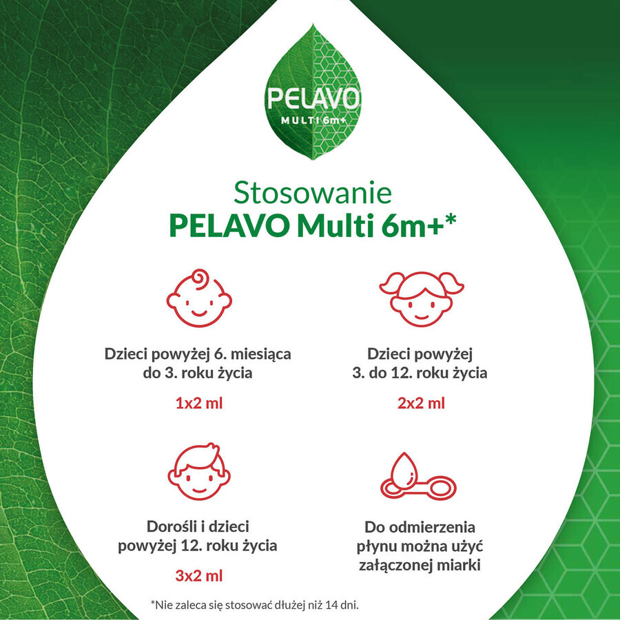 Pelavo Multi 6m+, gouttes pour bébés et enfants de plus de 6 mois, 20 ml 