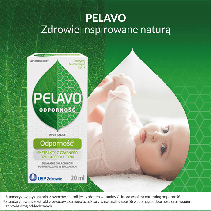 Pelavo Immunité, gouttes pour bébés et enfants de plus de 6 mois, 20 ml