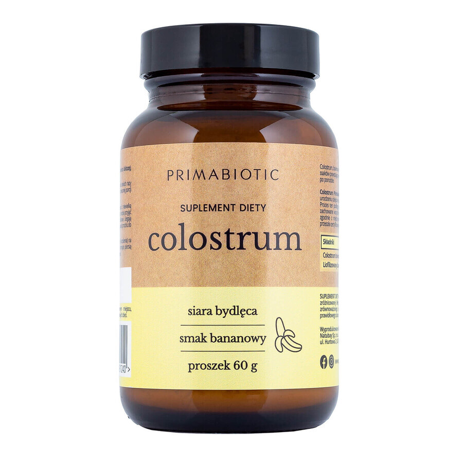 Primabiotic Colostrum, goût banane, 60 g