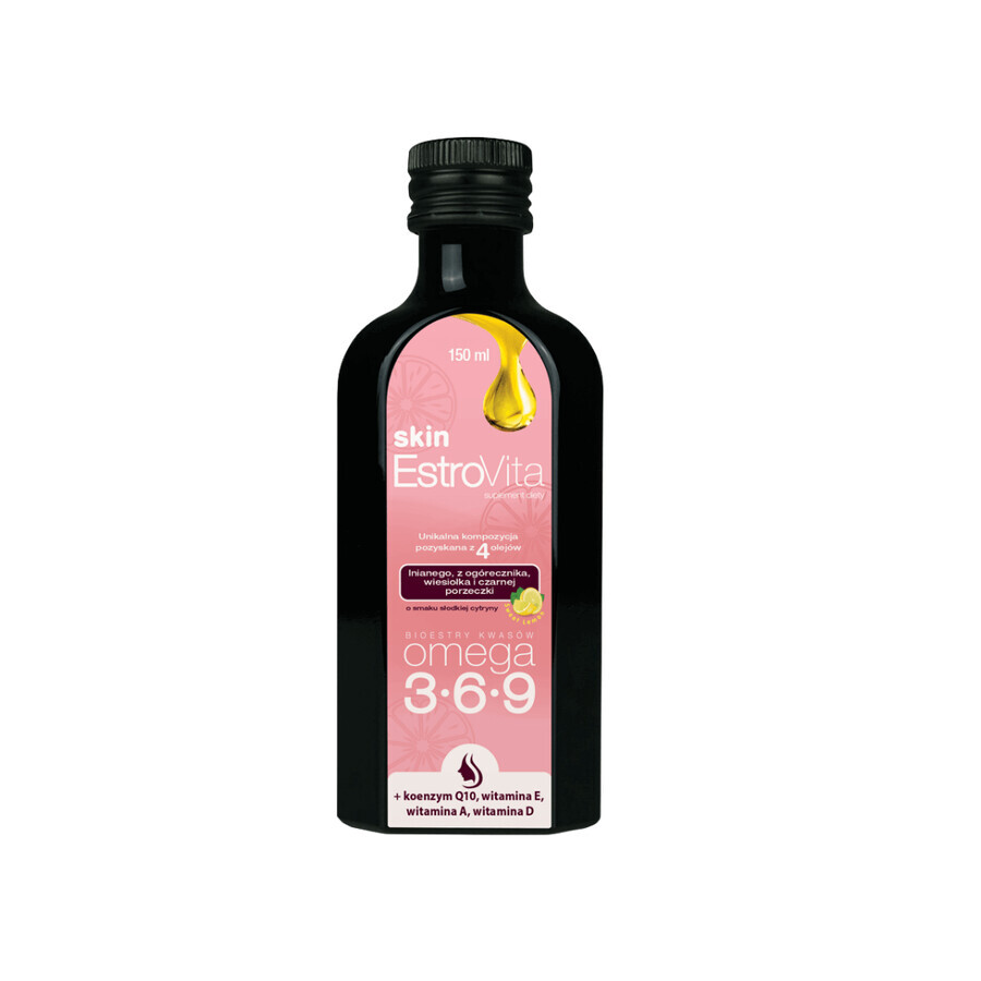 EstroVita Skin, esters d'acides oméga 3-6-9, saveur citron doux, 150 ml