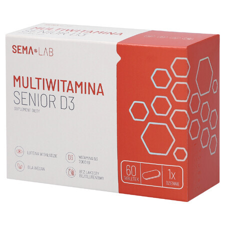 SEMA Lab Multivitamin Senior D3, 60 comprimés pelliculés