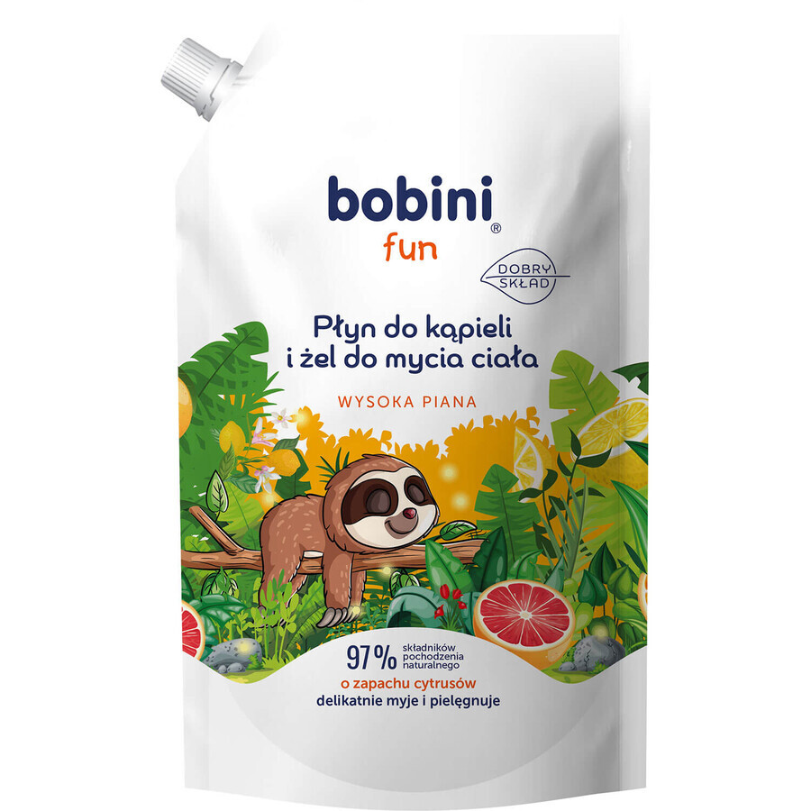 Bobini Fun, bath and body wash, citrus, stock, 500 ml