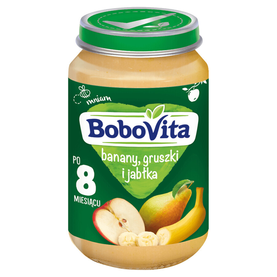 BoboVita Dessert, bananas, pears and apples, after 8 months, 190 g