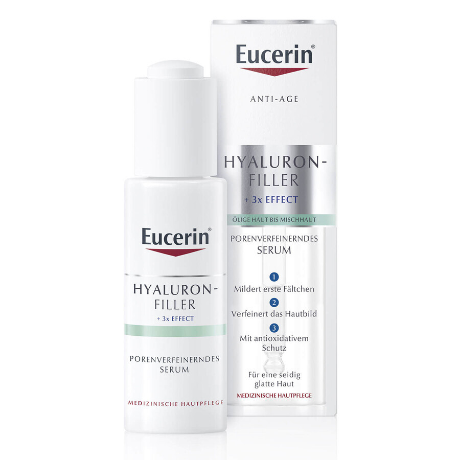 Eucerin Hyaluron-Filler, wrinkle-soothing and pore-reducing serum, oily and combination skin, 30 ml