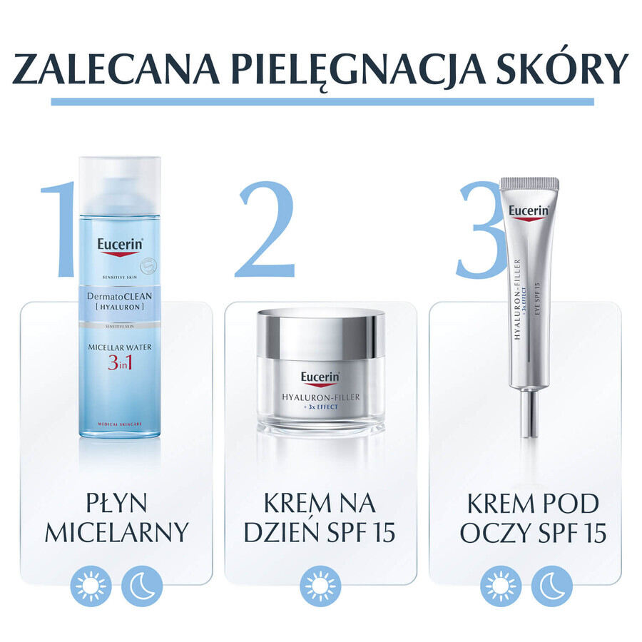 Eucerin DermatoClean [Hyaluron], fluido micelar 3 en 1 para todo tipo de piel, 400 ml