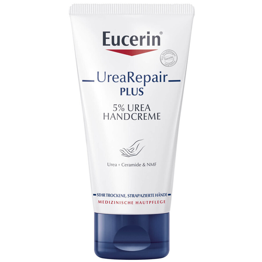 Eucerin UreaRepair Plus, crème pour les mains avec 5% d'urée pour les peaux sèches et rugueuses, 75 ml