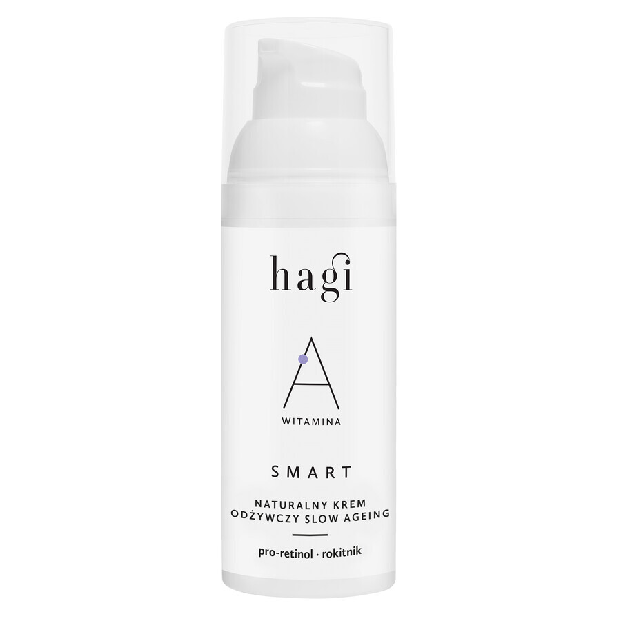 Hagi Smart A, crema nutritiva natural Slow Agine con pro-retinol y espino amarillo, 50 ml