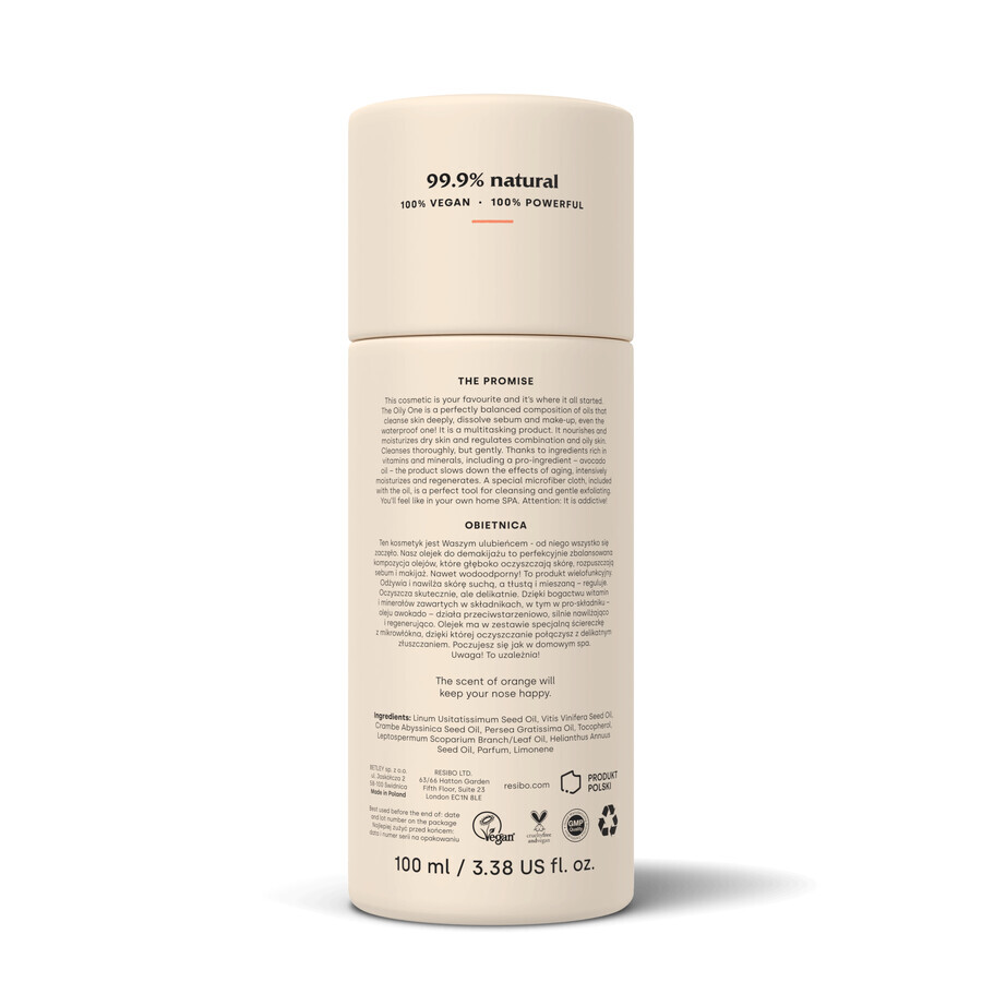 Resibo Oily One, huile démaquillante, 100 ml