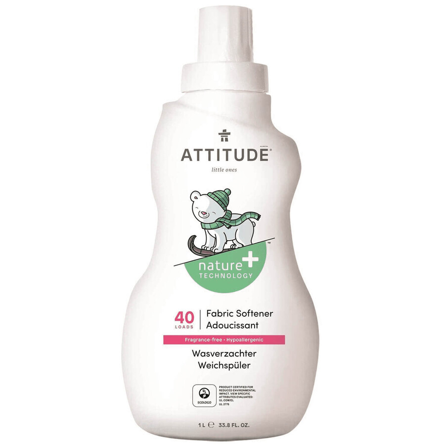 Attitude, adoucissant pour vêtements de bébé, sans parfum, 1 l