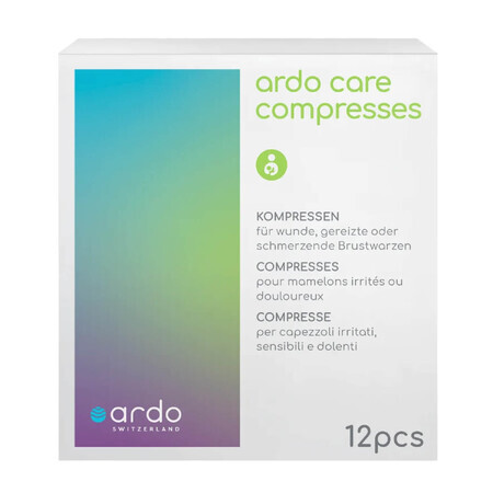 Compresses Ardo Care, compresses hydrogel pour mamelons douloureux et irrités, 12 pièces