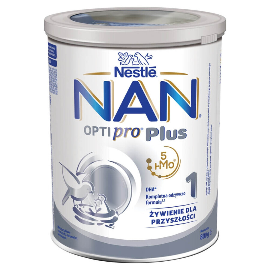 Nestlé NAN Optipro Plus 1 HM-5, lait infantile pour bébés dès la naissance, 800 g