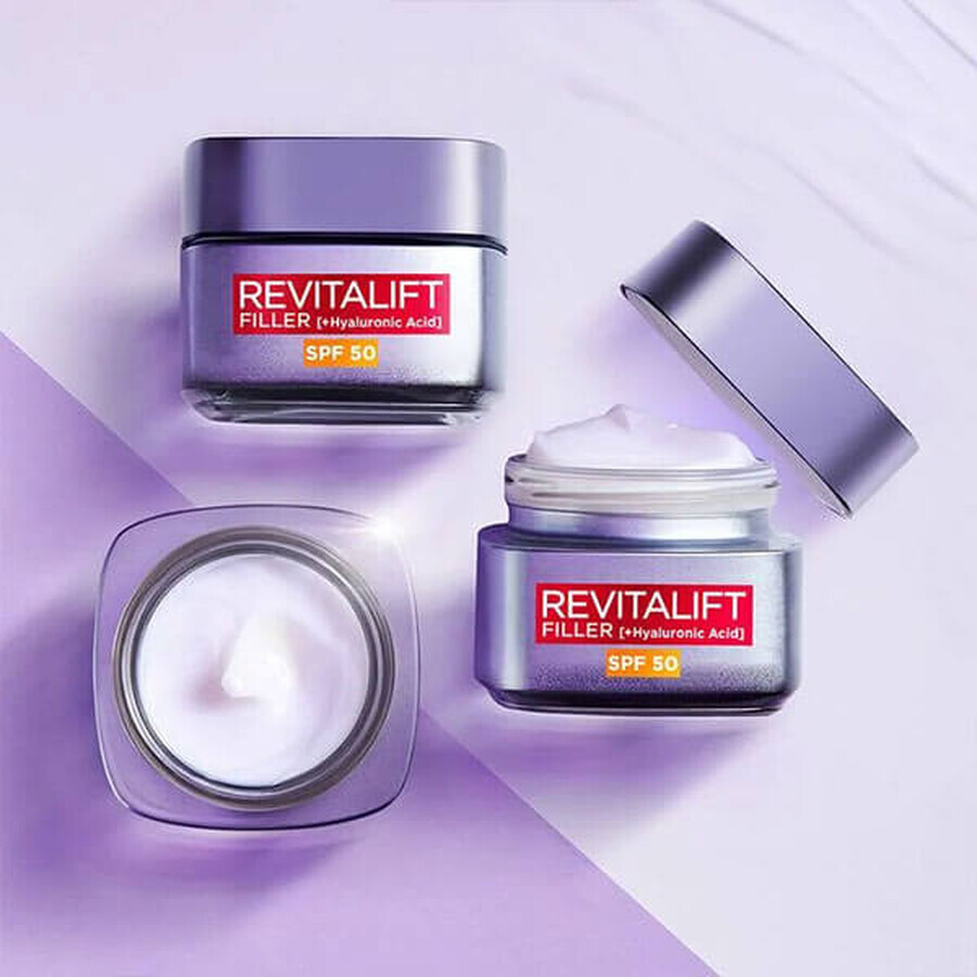 L'Oreal Revitalift Filler, crème anti-âge pour le visage, SPF 50, jour, 50 ml