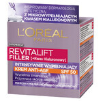 L'Oreal Revitalift Filler, crème anti-âge pour le visage, SPF 50, jour, 50 ml