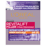 L'Oreal Revitalift Filler, crème anti-âge pour le visage, SPF 50, jour, 50 ml