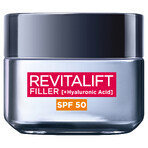 L'Oreal Revitalift Filler, crème anti-âge pour le visage, SPF 50, jour, 50 ml