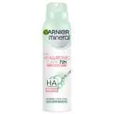 Garnier Mineral Hyaluronic Care, spray anti-transpiration 72h, Sensitive, 150 ml