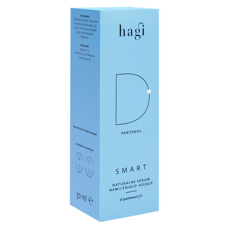 Hagi Smart D, natürliches feuchtigkeitsspendendes und beruhigendes Serum mit D-Panthenol 3%, 30 ml