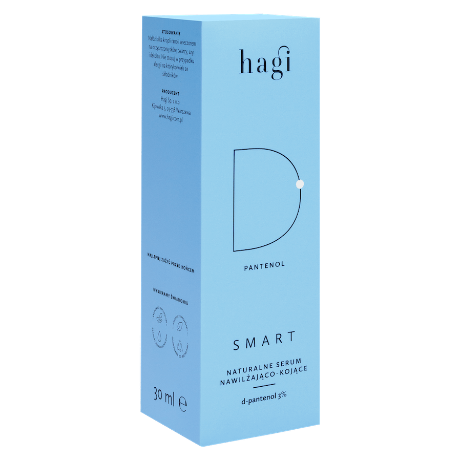 Hagi Smart D, natürliches feuchtigkeitsspendendes und beruhigendes Serum mit D-Panthenol 3%, 30 ml