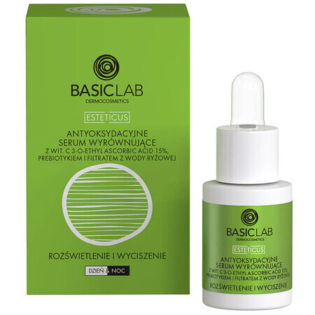 BasicLab Esteticus, antioxidativ ausgleichendes Serum mit Vitamin C 15%, aufhellend und beruhigend, 15 ml