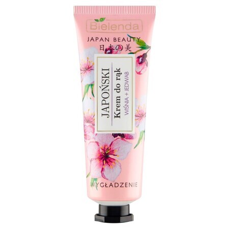 Bielenda Japan Beauty, Japanse handcrème, gladmakend, kers + zijde, 50 ml 